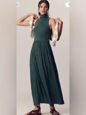 Anthropologie Thea Sleeveless Twofer Maxi Dress